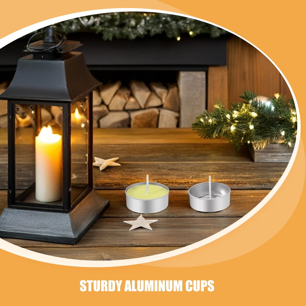 Soimiss Candle Container Metal Candle Cup Multi Aluminum 1Set