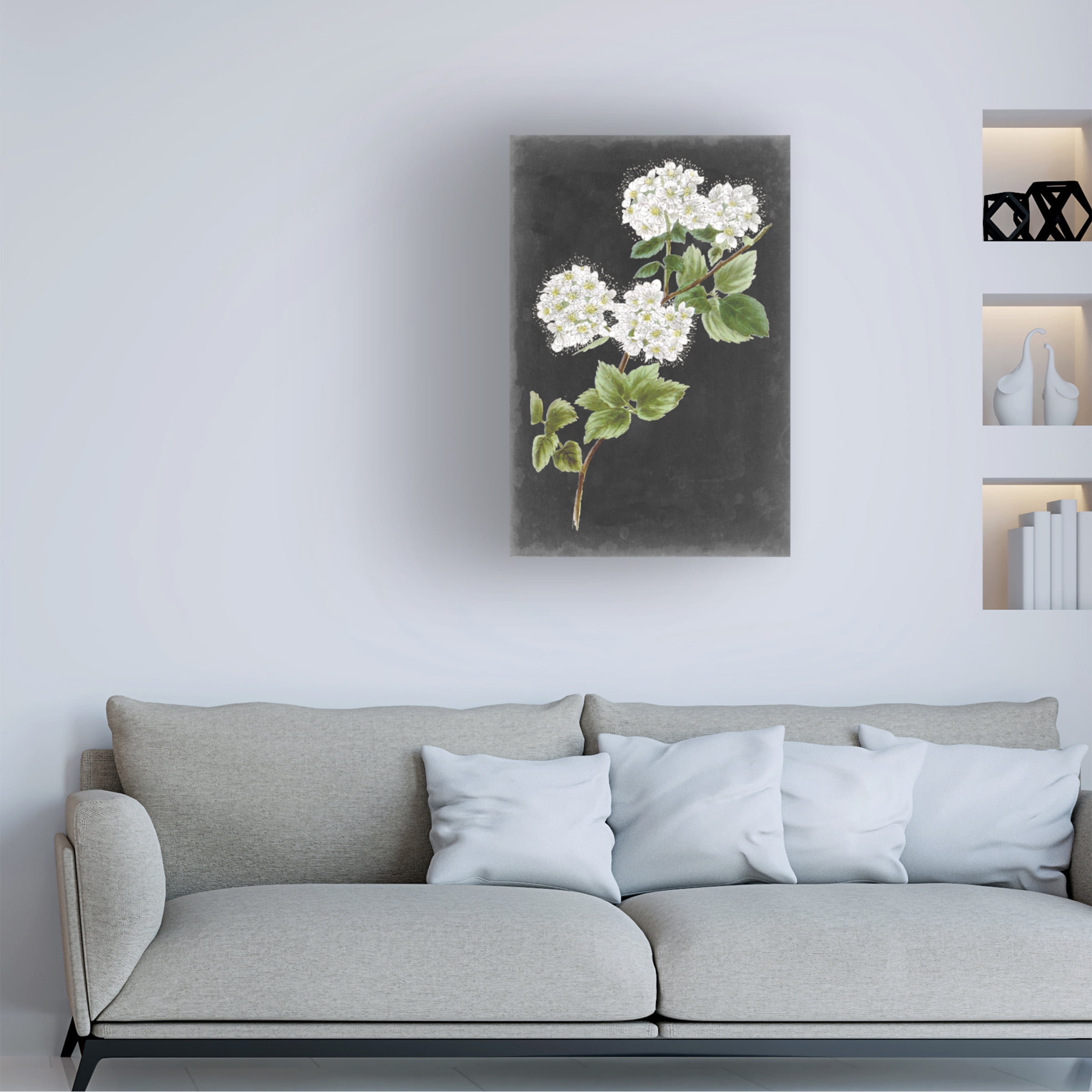 Vision Studio 'Dramatic White Flowers II' Canvas Art