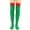 Green, variant on hotojiny Women's Christmas Thigh High Socks with Bow Cute Soft Stretchy Long Boot Stockings for Gifts Fashion Outfits