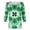 Green 9, variant on BLVB St. Patrick's Day T-Shirt for Womens Shamrock Printed 3/4 Sleeve Casual Graphic Tee Tops Cute Crewneck Blouses