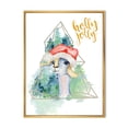 thumbnail image 3 of Designart Cute Christmas Llama In Santa Hat Children's Art Floating Frame Wall Art, 3 of 4