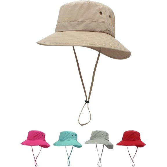 CoCoMangos Women Lightweight Safari Sun Hat Quick Dry Fishing Hat with Strap Cool