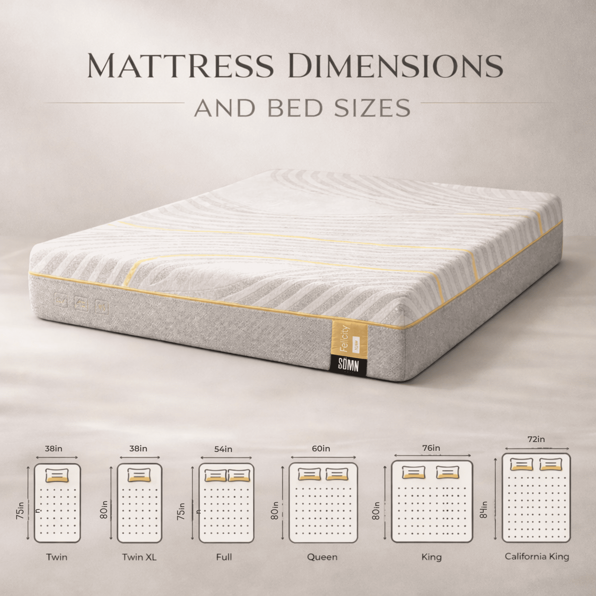 Felicity by SÖMN 8" Copper Infused Memory Foam Mattress, Twin