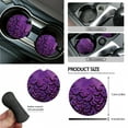 thumbnail image 6 of Renewold Bat Violet Black Car Seat Cover Covers with Steering Wheel Seat Belt Strap Pad Trash Bag Phone Holder Rearview Mirror Accessories Cup Holder Key Chain Halloween Auto Decor, 15 Pack, 6 of 7