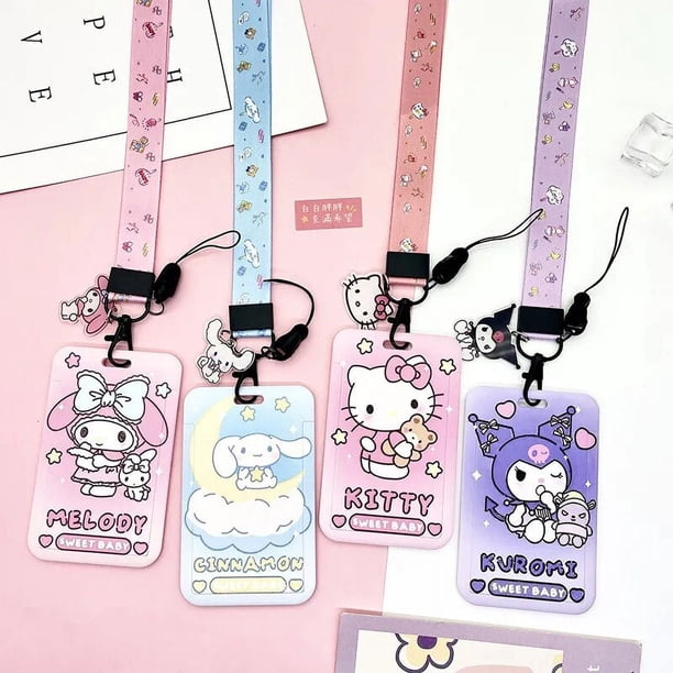 Sanrio Hello Kitty Card Holder Schoolgirl Cartoon Melody Kuromi PVC Sliding  Cover Anti-degaussing Multi-function Card Sleeve - Walmart.ca