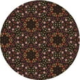 thumbnail image 1 of Ahgly Company Indoor Round Patterned Chocolate Brown Area Rugs, 7' Round, 1 of 6