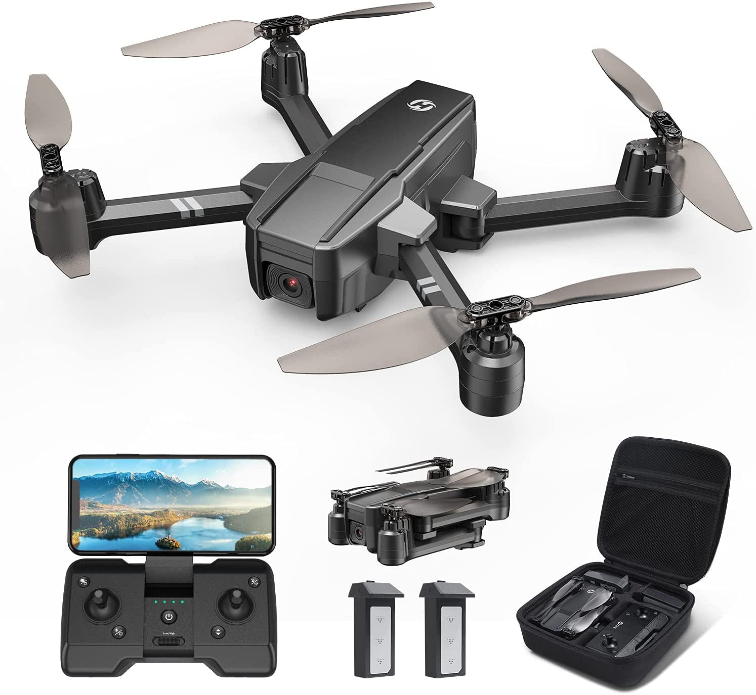 Holy Stone HS720E HS105 4K EIS Drone with UHD Camera Quadcopter 2 Battery CASE 