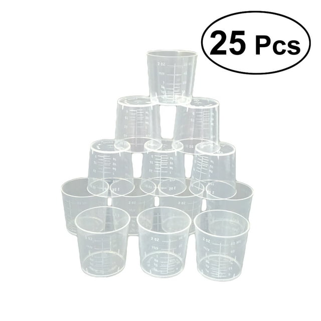 25Pcs 60ml Plastic Measuring Cup Kitchen Cups Baking Cooking Tool Digital Measuring Cup
