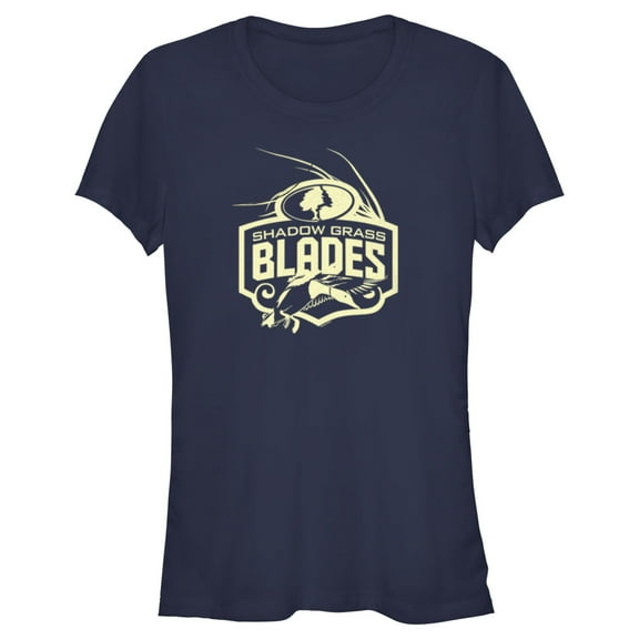 Junior's Mossy Oak Shadow Grass Blades Logo Graphic Tee Navy Blue Medium