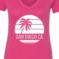 thumbnail image 4 of Inktastic San Diego California Beach Women's V-Neck T-Shirt, 4 of 5
