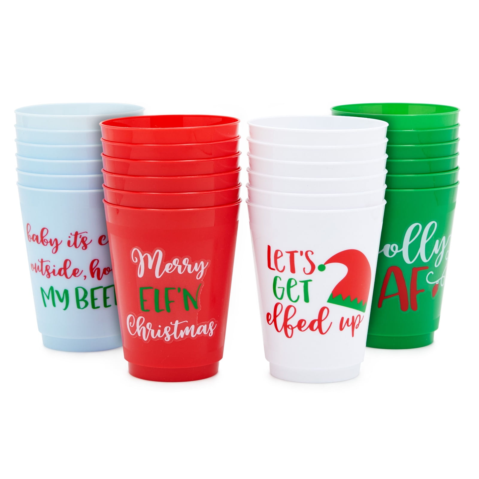 Christmas Wedding 499 Wedding Favor Clear Cups We Go to Together Like Winter and a Sweater Clear Plastic Cups