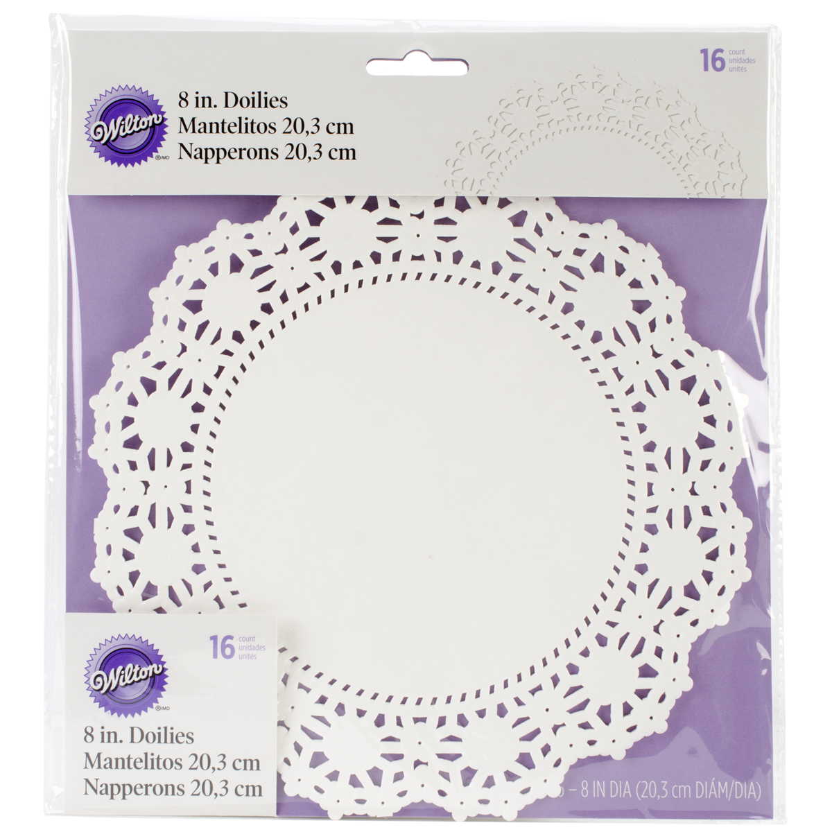 Greaseproof Doilies8" Round White 16/Pkg