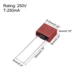 thumbnail image 2 of Uxcell 15 Pcs Micro Fusible Carrée Miniature à Coup Lent pour Pièces Électroniques Réparation PCB LCD, T250mA 250mA 250V, Rouge, 2 of 5