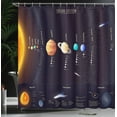 thumbnail image 4 of Ambesonne Colorful Shower Curtain, Jupiter Saturn Planet, 69"Wx70"L, Multicolor, 4 of 5