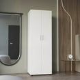 thumbnail image 3 of Depot E-Shop London Armoire, Two Shelves, Rod, Double Door Cabinet Armoire, White, 3 of 7