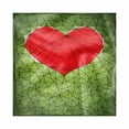 thumbnail image 1 of Polygons Decorative Satin Napkins Set of 4, Stained Glass Inspired Mosaic Art Heart on Greenery Poly Shapes, Square Fabric Party & Dinner Napkin, 12", Lime Green and Vermilion, by Ambesonne, 1 of 2
