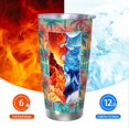 thumbnail image 6 of Bingfone Hawaii Palms for 20 Oz Stainless Steel Travel Mug Double Wall Water Coffee Cup for Home,Office, Outdoor Works Great for Ice Drinks and Hot Beverage-Straw Three-piece Set, 6 of 8