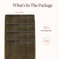 thumbnail image 2 of GOO GOO Invisi Edge Wide Tape in Hair Extensions, 3/8/613 Walnut Brown to Ash Brown and Bleach Blonde,4pcs 20inch 20g, Remy Human Hair,Seamless Injected Tape, Natural Look C80, 2 of 3