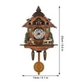 thumbnail image 2 of PAMINGONO 1Set Wooden Pendulum Clock Rectangular Light Brown 23X13X5 5Cm For Living Room Wall Decor Time Telling Alarm, 2 of 8