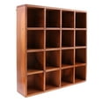 thumbnail image 1 of Wall Cabinet Wood Shelf Home Kitchen Organizer Display 16 Grids, 1 of 7