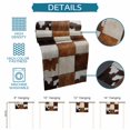thumbnail image 7 of Table Runner 90 Inch Long - Rustic Cow Animal FurDecorative Table Scarf,Farmhouse Leather Brown WhiteDining Table Runners for Wedding Party Kitchen Dining Tables, 7 of 7