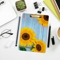 thumbnail image 7 of FMSHPON Yellow Sunflowers Blue Wooden Clipboard Hardboard Wood Nursing Clip Board and Pull for Standard A4 Letter 13x9 inches, 7 of 7