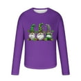 thumbnail image 4 of ZRGHAOYLQ Mens St Patricks Days Shirts Lucky Shamrock Gnomies Graphic Tees Big and Tall Long Sleeve Pullover Shirts Plus Size Crew Neck Tops Athletic Regular Fit T Shirts, 4 of 5