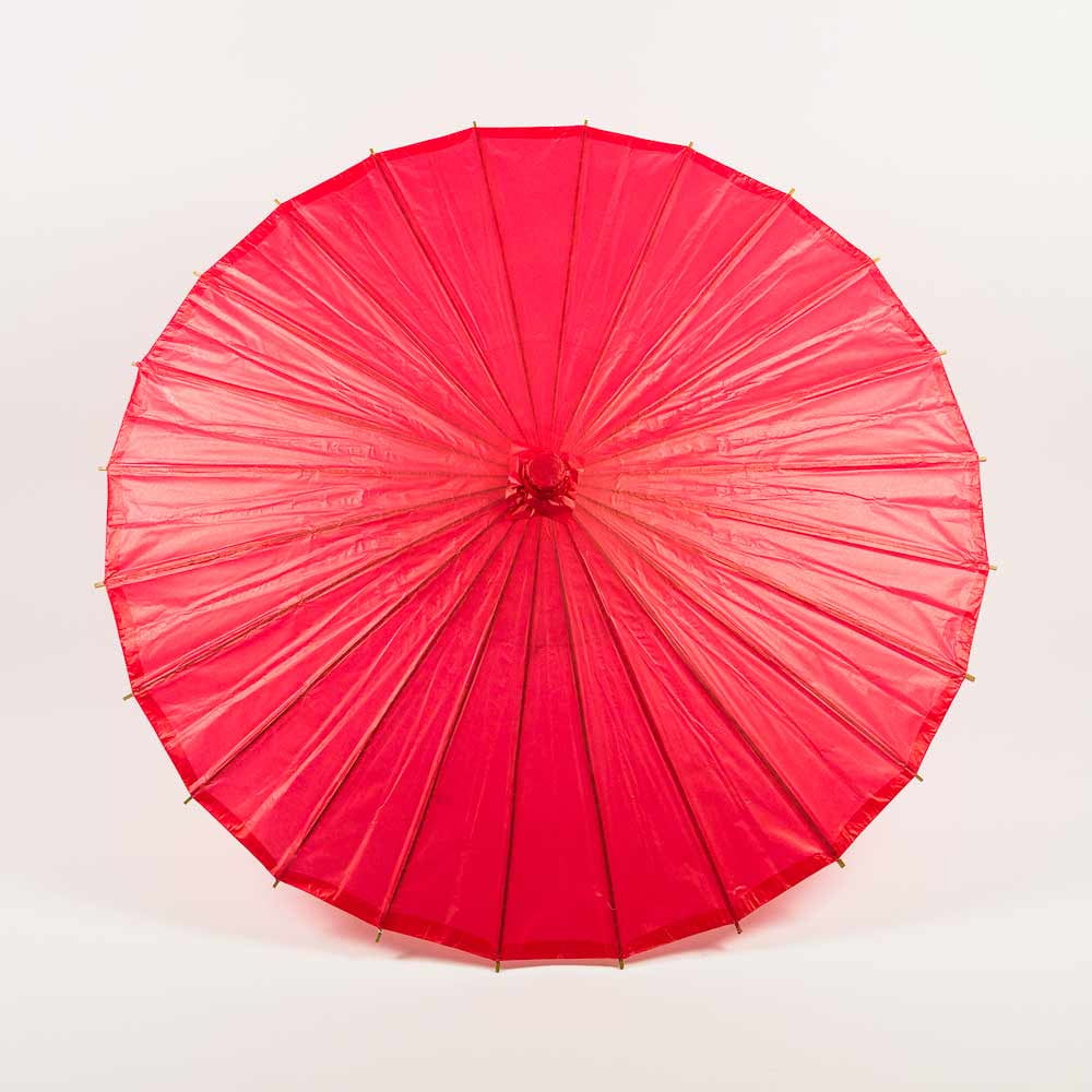 red parasol with base