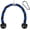 G. 27" Blue Black, variant on Deluxe Tricep Rope Cable Attachment, 27 & 36 inch with 4 Colors, Exercise Machine Attachments Pulley System Gym Pull Down Rope with Carabiner