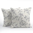 thumbnail image 2 of Floral Pillow Covers 20x20 Inch Blue and Cream Outdoor Decorative Throw Pillows Set of 2 Vintage Floral Pillowcase Chinoiserie Flower Pillow Cases for Sofa Couch Home Decor, 2 of 6