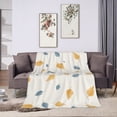 thumbnail image 6 of Yellow Fallen Leaves Pattern Throw Blanket, Fluffy Soft Cozy Blanket Flannel Plush Microfiber Couch Throw 80"x60", 6 of 7