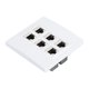 thumbnail image 5 of Placa De Pared Jack, Práctico Conector De Pared Ethernet Cat 6 Desmontable De 6 Puertos Hembra A Hembra Para El Hogar, 5 of 7