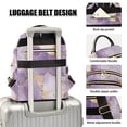 thumbnail image 3 of FORMRS Mini Backpack Purse for Women Quilted Travel Daypack Casual Shoulder Bag, Pastel Purple Marble Pattern, 3 of 7