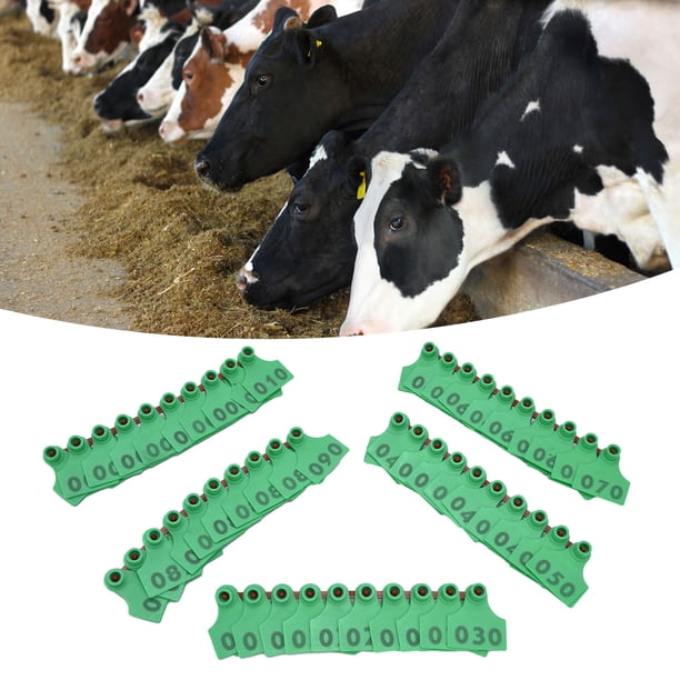 100 UDS. Etiqueta de Oreja de Vaca de Cerdo de Tpu Número 001-100 Accesorio de Ganado para granja