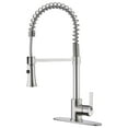 thumbnail image 5 of Ultra Faucets UltraFaucets Euro Collection Spring Spout Kitchen Faucet With Pull-Down Spray Matte Black UF17207 Matte, 5 of 5