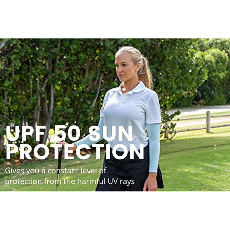 UV Sun Sleeves - Cover Up Men & Women - Compression, Cooling Arm Sleeve -  UPF 50 Arm Shield Sun Protection