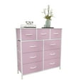 thumbnail image 5 of Dextrus 9 Drawer Dresser, Pink Bedroom Storage, Fabric Wardrobe Organizer & Living Room Chest Durable Metal Frame, Timber Top, 5 of 8