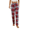 thumbnail image 3 of Innerwin Palazzo Pants Wide Leg Ladies Pajamas Bottoms Holiday Drawstring Lounge Navy Blue M, 3 of 6