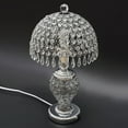 thumbnail image 4 of Simple Design Silver Table Lamp Crystal Light Bedside Nightstand Desk Bedroom Living Room Lamp, 4 of 23