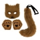 thumbnail image 1 of Conjunto de guantes y máscara Strade Fareast Limited disfraz de animal caqui, 1 of 8