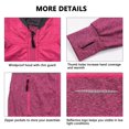 thumbnail image 5 of Little Donkey Andy Women's Lightweight Thermal Running Jacket Hybrid Quilted Full Zip Golf Jacket with Hood Rose Heather S, 5 of 7