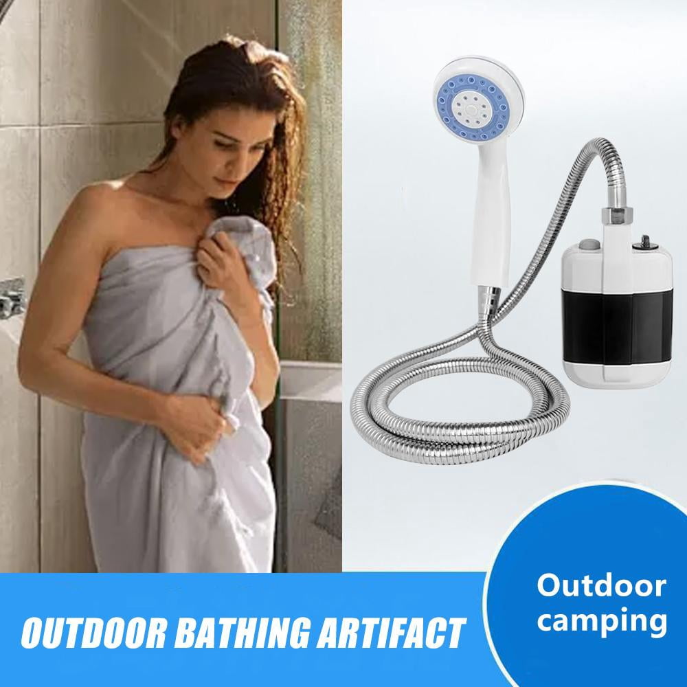 Portable Camping Shower Outdoor Camp Shower Pump,USB Rechargeable Outdoor Electric Shower,Handheld Water Pump with Hose,Outdoor Shower Head Sprayer for Camping Hiking Beach Car Washing Pet Cleaning