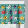 thumbnail image 5 of Ambesonne Animal Cartoon Valance & Curtain, Joyful Nature, 55"x45", Multicolor, 5 of 6