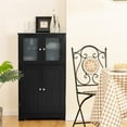 thumbnail image 2 of Pemberly Row Bathroom Floor Storage Cabinet Kitchen Cupboard Black, 2 of 8