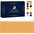 thumbnail image 1 of 24 Pack Golden Spell Chime Candles \u2013 Premium Mini Unscented Taper Candles for Rituals, Prayer, Birthdays, Meditation, Altar, Spells, Chime Candles - 4 Inch Tall - Ideal for Witches, 1 of 7