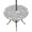 Gray, variant on Round Outdoor Tablecloth with Umbrella Hole and Zipper, Black Wildflowers Tablecloth with Elastic Waterproof, Farmhouse Floral Botanical Leaves Patio Table Covers for 31" - 35" Picnic Pool Tables