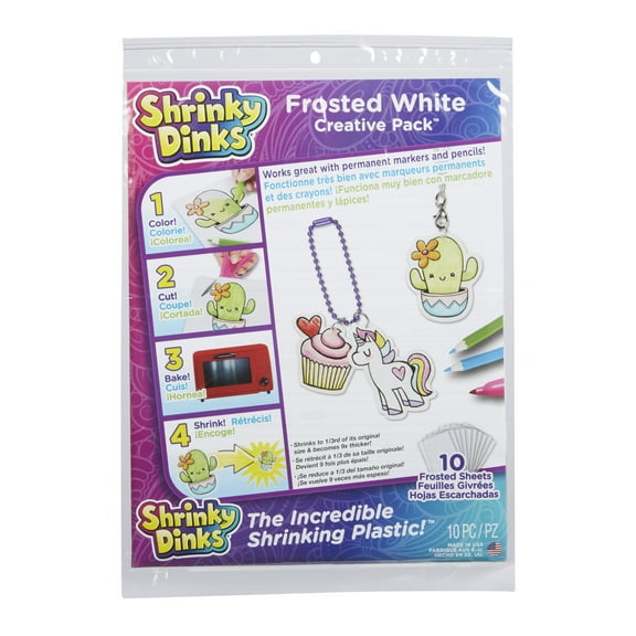 Shrinky Dinks Creative Pack 10 Sheets Frosted White