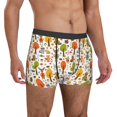 thumbnail image 5 of Men's Boxer Briefs, Animals forest Soft Comfy Mens Underwear Boxer Briefs Breathable With Widen Waist, 5 of 7
