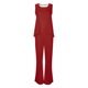 thumbnail image 4 of Conjunto de 2 piezas para mujer: chaleco sin mangas y pantalones anchos, estilo boho informal, color liso, mezcla de poliéster y spandex, 4 of 5