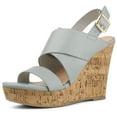 thumbnail image 1 of Women's Platform Heels Ankle Strap Wedges Sandals, 1 of 6